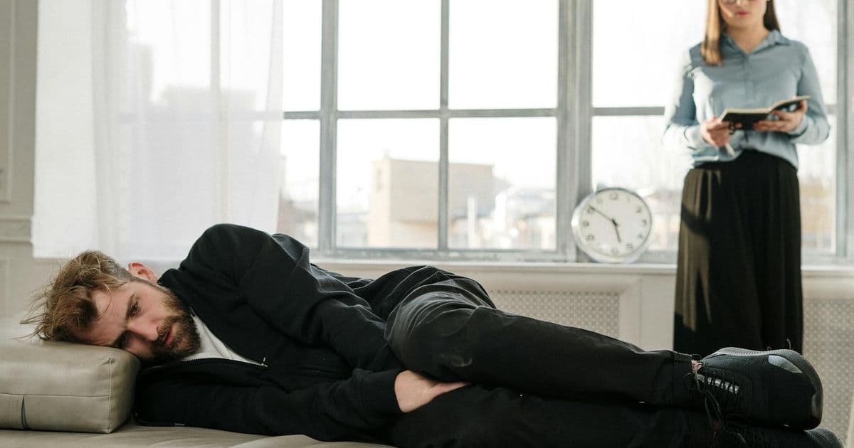 Therapy office with large windows and mountain view