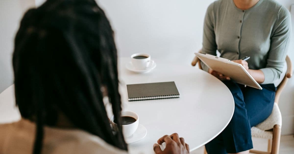 Diverse therapist professional in a welcoming office