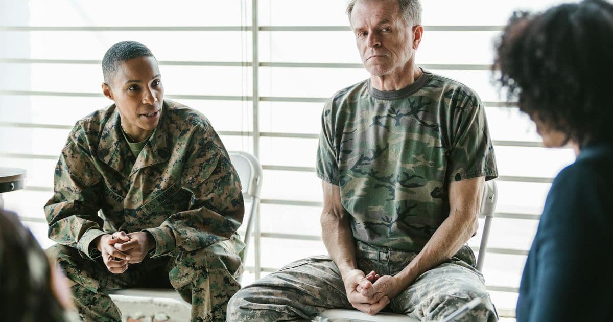 Trauma-informed therapist in a calming therapy session