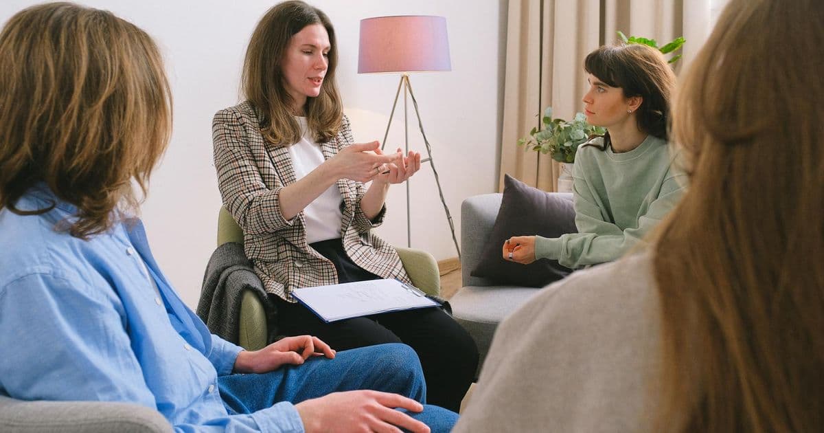 Therapist using a computer for billing and documentation