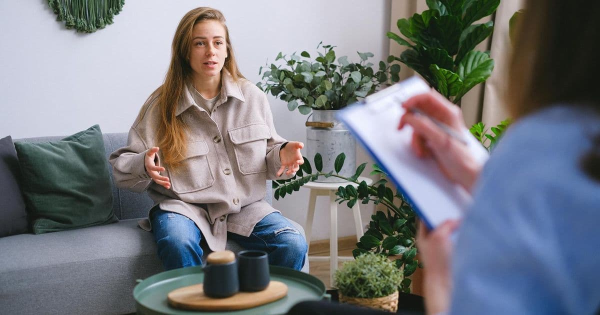 Clinical psychologist in a professional office setting