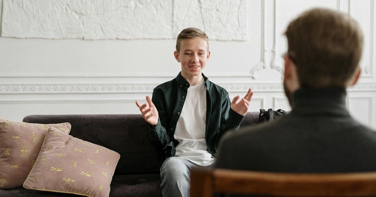 Mental health professional consulting with a client